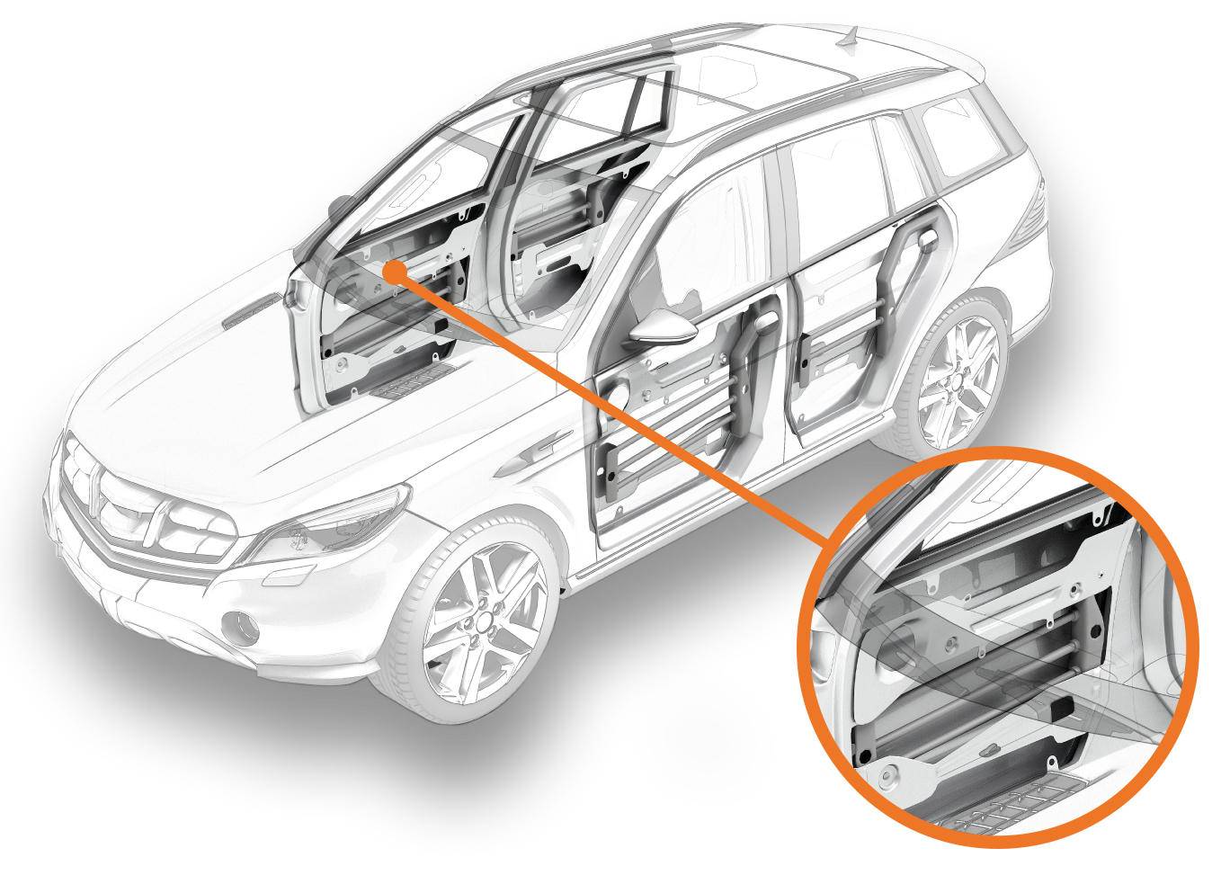 OEm often use trim clips in on door trim and door panels in the automotive industry