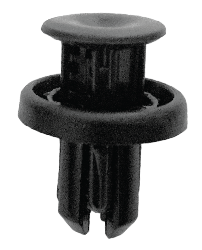 Off the Shelf fastener, black push pull rivet