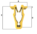 Snap Fit Clip Dimensions