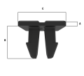 Open Stud grommet Dimesnions